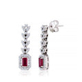 1.63 ct. Diamant Rubin Ohrringe
