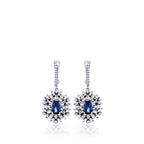 3.66 ct. Diamant Saphir Ohrringe