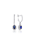 1.40 ct. Diamant Saphir Ohrringe