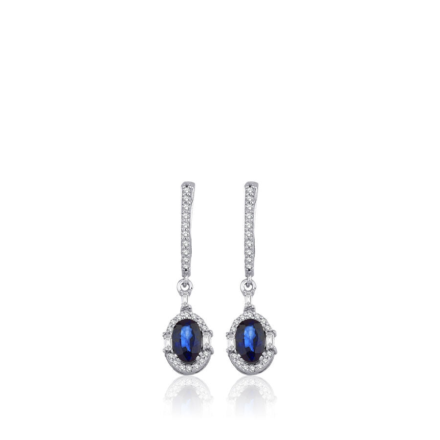 1.40 ct. Diamant Saphir Ohrringe
