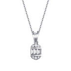 0.07 Karat Diamant Baguette Halskette
