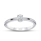 0,20 ct. Diamant Oval Solitär Verlobungsring