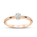0,20 ct. Diamant Oval Solitär Verlobungsring