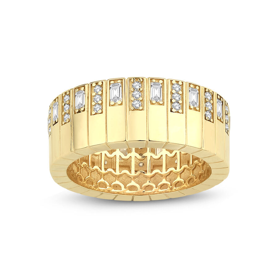 Ring mit Steinmuster aus Gold