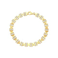 Hexagon-Armband aus Gold