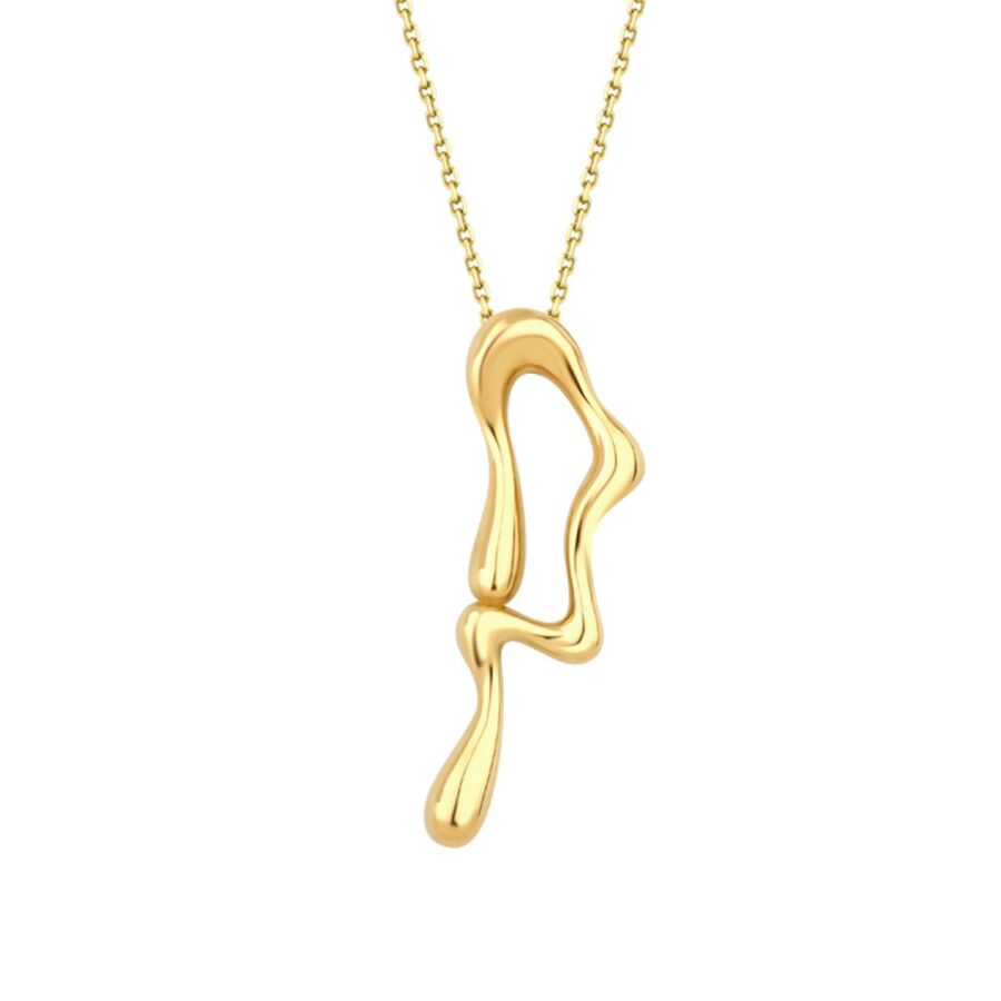 Design-Halskette aus Gold