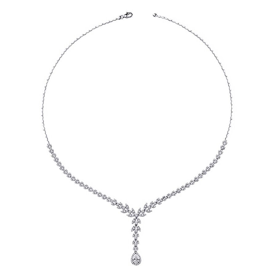 Tennis-Collier mit Tropfen-Design aus Gold