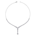 Tennis-Collier mit Tropfen-Design aus Gold