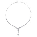 Tennis-Collier mit Tropfen-Design aus Gold