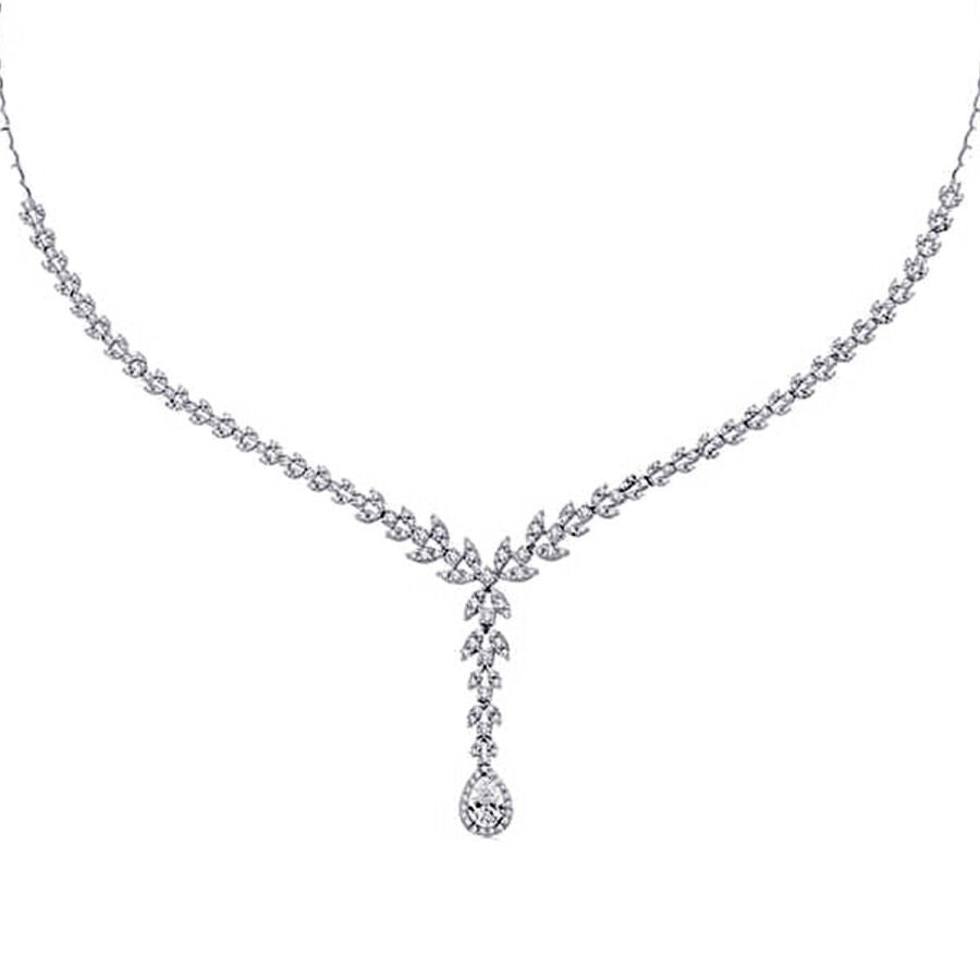 Tennis-Collier mit Tropfen-Design aus Gold