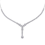 Tennis-Collier mit Tropfen-Design aus Gold