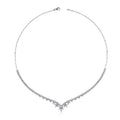 Tennis-Halskette mit Blumenmotiv aus Gold