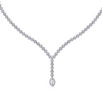 Marquise-Tennis-Collier aus Gold