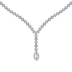 Marquise-Tennis-Collier aus Gold