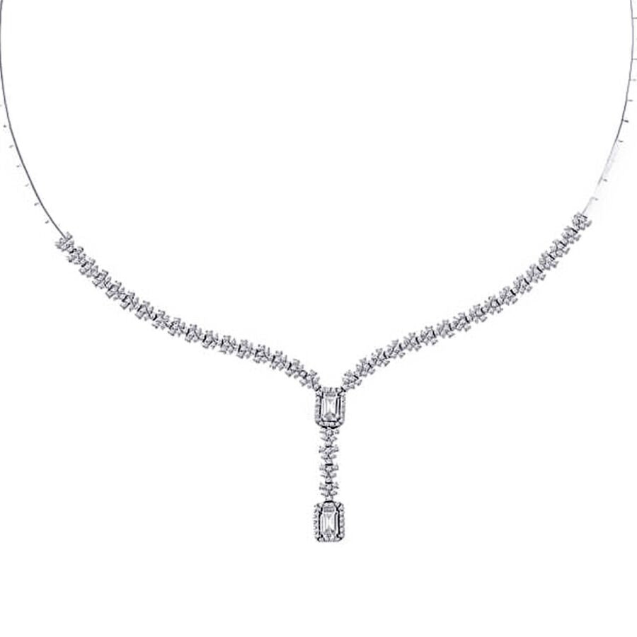 Baguette-Collier in Reihe aus Gold