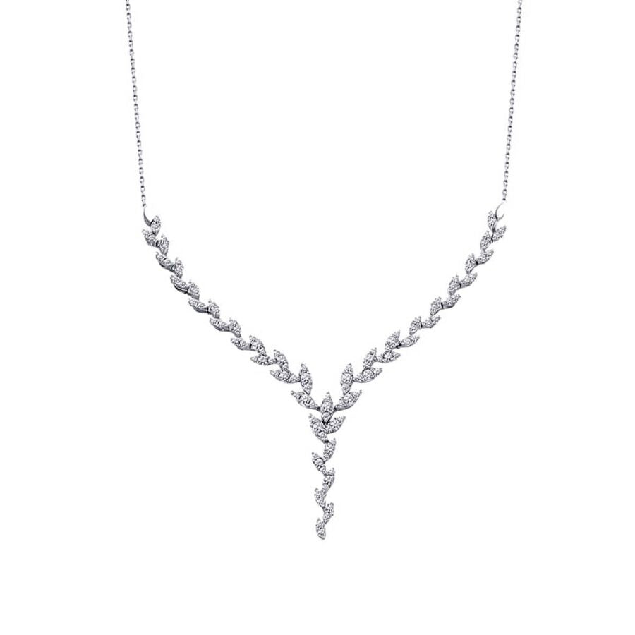 Tennis-Blätter-Collier aus Gold
