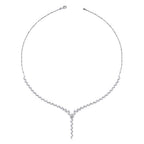 Blätter-Tennis-Collier aus Gold