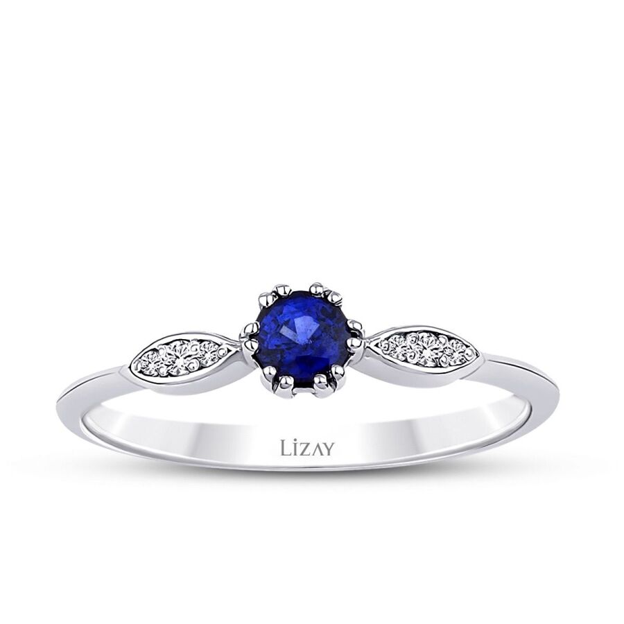0,35 ct. Diamant Saphir Ring