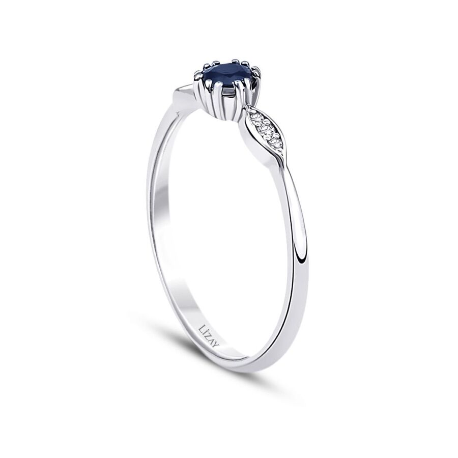 0,35 ct. Diamant Saphir Ring