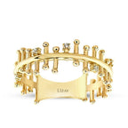 Designring mit Steinen aus Gold