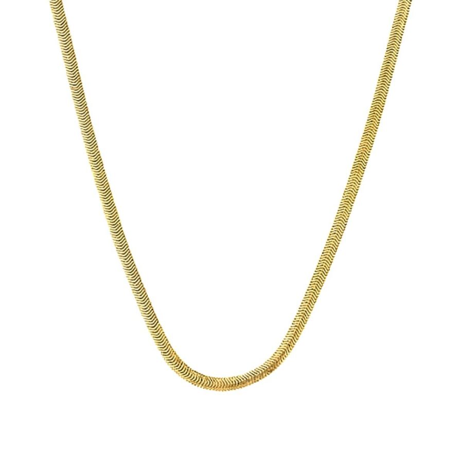 Fischgräten-Halskette aus Gold