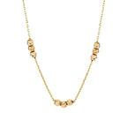 Halskette mit dreifacher Kugelkette aus Gold