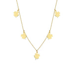 Halskette mit Kleeblatt-Motiv aus Gold
