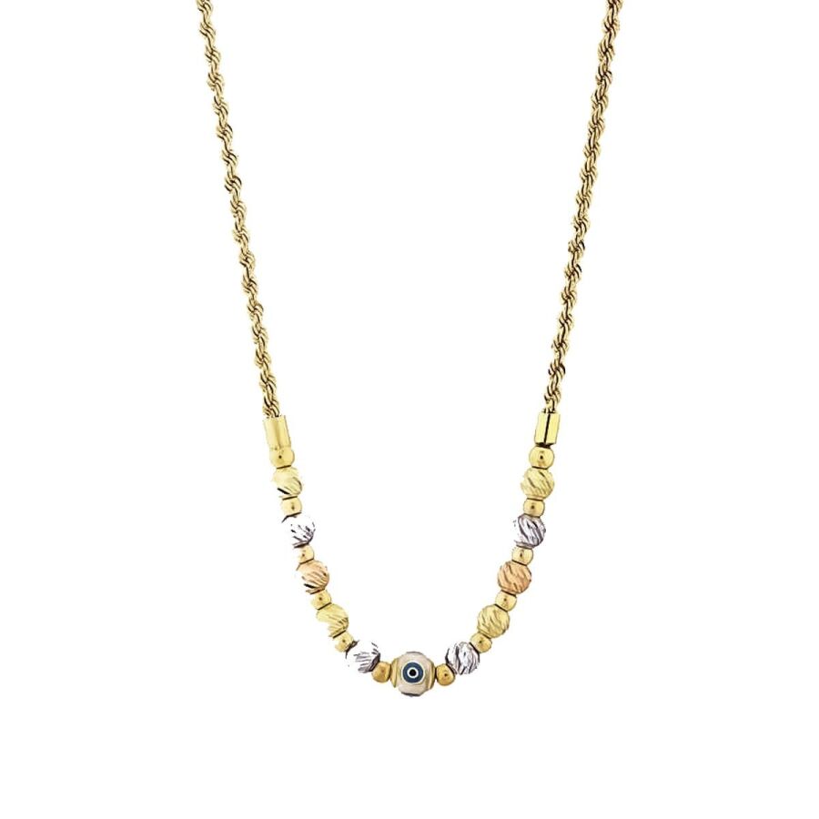 Böses-Auge-Doric-Halskette aus Gold