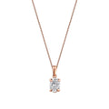 0,50 ct. Oval-Solitär-Diamant-Halskette