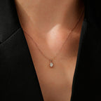 0,50 ct. Oval-Solitär-Diamant-Halskette