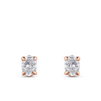 1,10 ct. Oval-Solitär-Diamant-Ohrringe