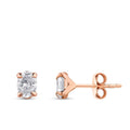 1,10 ct. Oval-Solitär-Diamant-Ohrringe