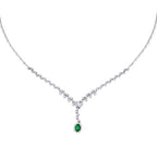 1,83 ct. Diamant Smaragd Collier