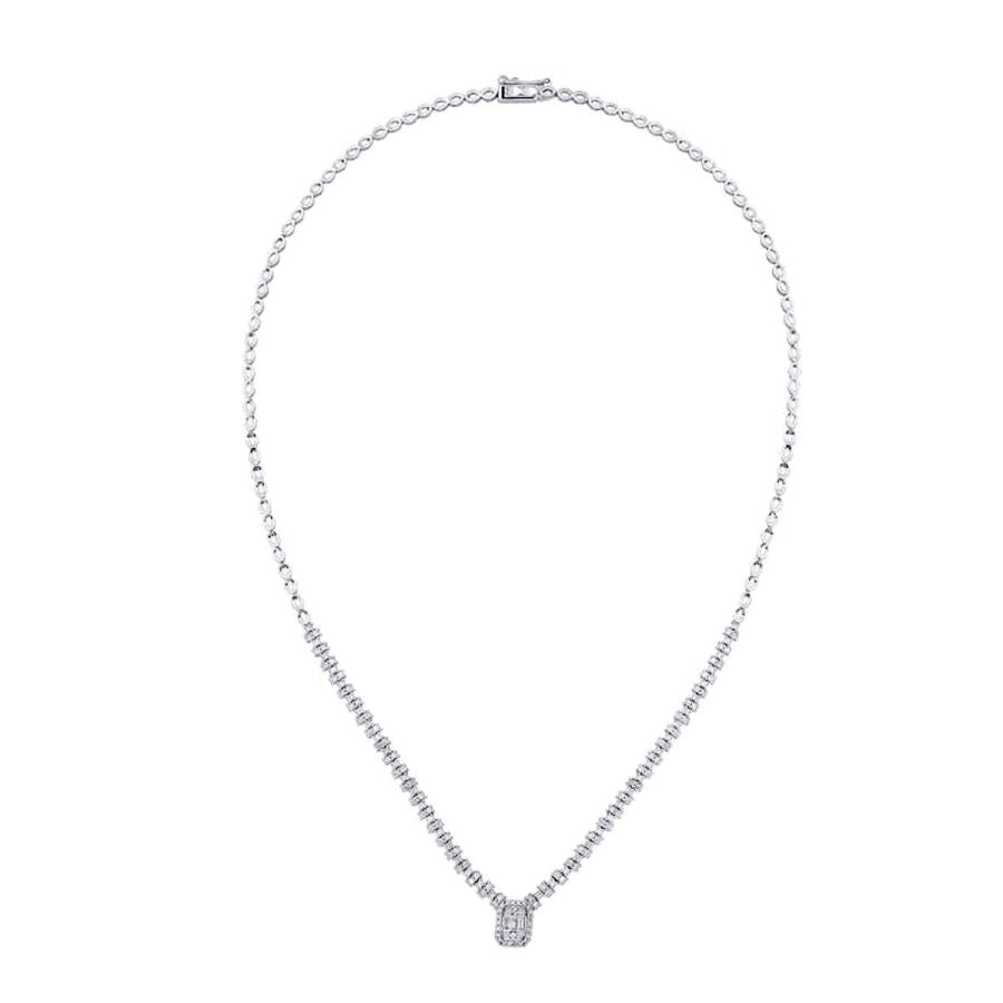 1.56 ct. Diamant Baguette Halskette