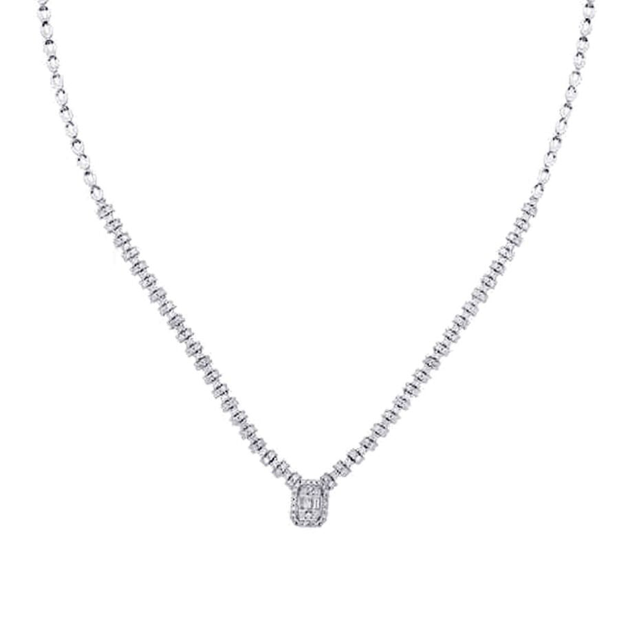 1.56 ct. Diamant Baguette Halskette