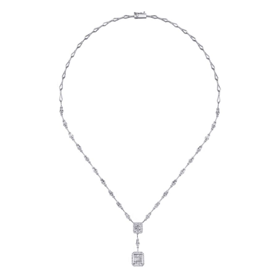 2.39 ct. Diamant Baguette Halskette
