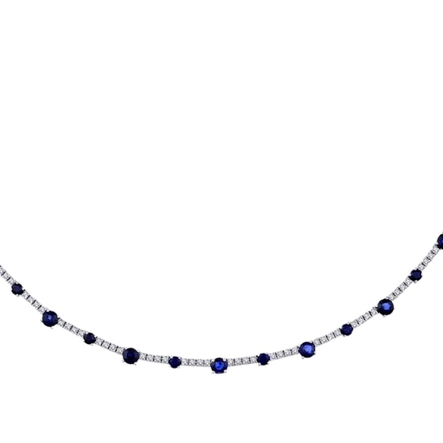 5.66 ct. Diamant Saphir Halskette