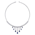 9.87 ct. Diamant Saphir Collier