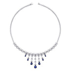 9.87 ct. Diamant Saphir Collier