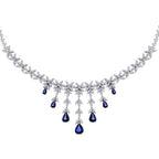 9.87 ct. Diamant Saphir Collier