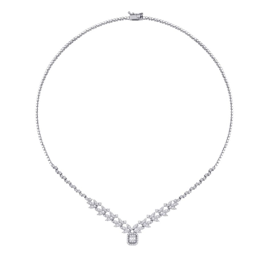 2,30 ct. Diamant Baguette Collier