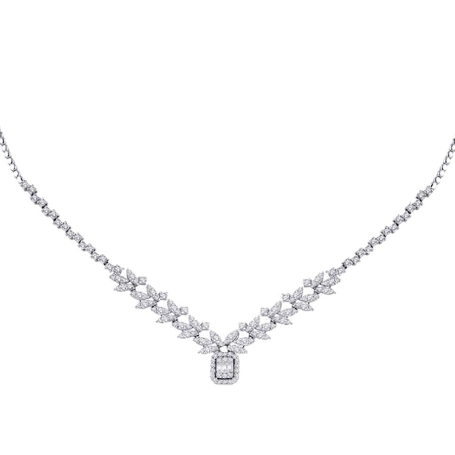 2.30 ct. Diamant Baguette Halskette