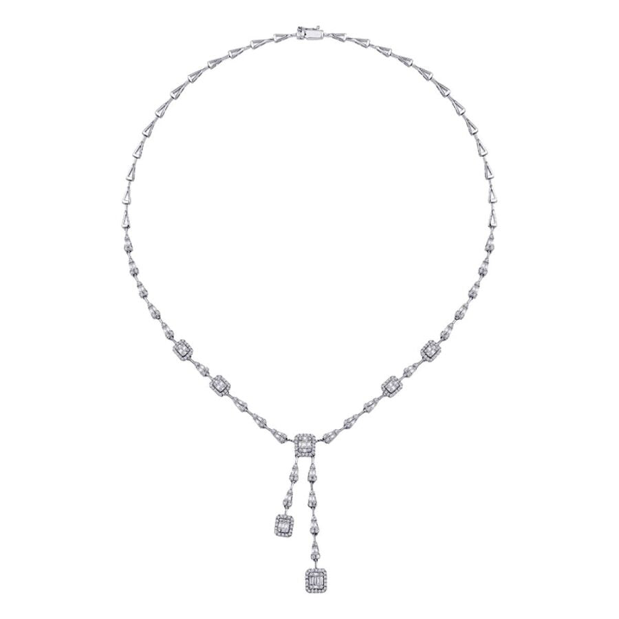 3.00 ct. Diamant Baguette Halskette