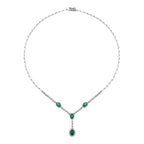 2,84 ct. Diamant Smaragd Collier