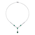 2.84 ct. Diamant Smaragd Halskette