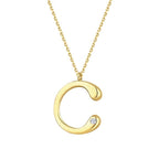 0,02 ct. Diamant Halskette Buchstabe C