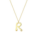 0,02 ct. Diamant Halskette Buchstabe R