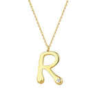 0,02 ct. Diamant Halskette Buchstabe R