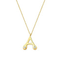 0,04 ct. Diamant Halskette Buchstabe A
