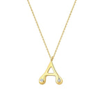 0,04 ct. Diamant Halskette Buchstabe A